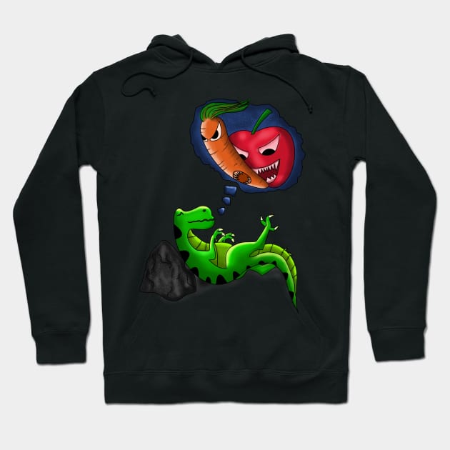 dinosaurs dream vegetables Hoodie by osvaldoport76